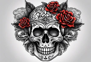 Spade and skulls tattoo idea