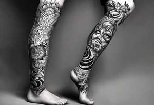 Full leg tattoo tattoo idea