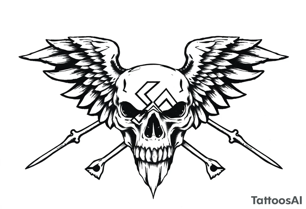 generate tattoos that are exactly similar to nazi prison gang ones, no imperfections. tattoo idea