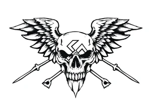 generate tattoos that are exactly similar to nazi prison gang ones, no imperfections. tattoo idea