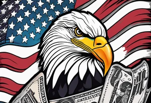 Colored america,money, patriotic, war, tattoo idea