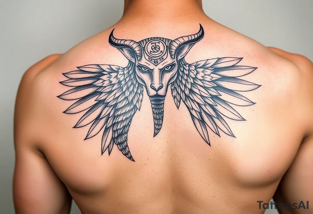 Tatuagem egípcia feminina detalhada, de um falcão representando a forma animal do deus egipicio Horus tattoo idea