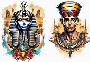 egypt full back tattoo idea