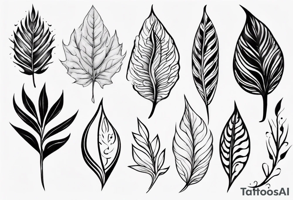 leaf tattoo tattoo idea