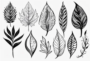 leaf tattoo tattoo idea