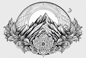 sacred moon strength tattoo idea