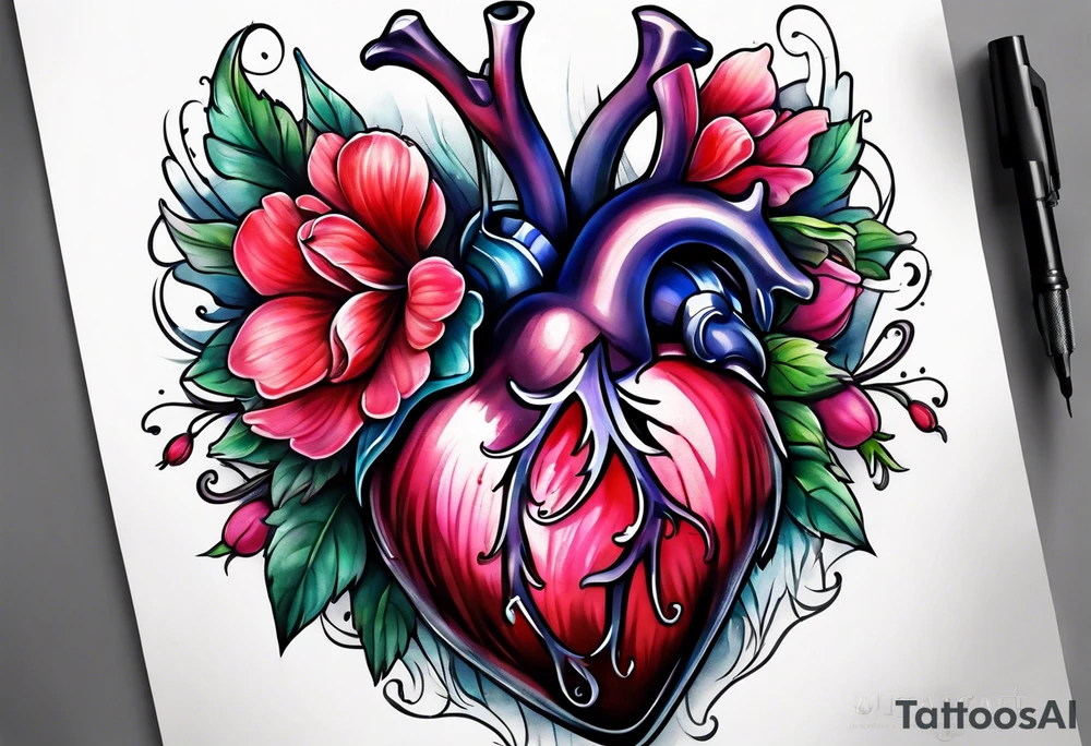 Bleeding heart tattoo idea