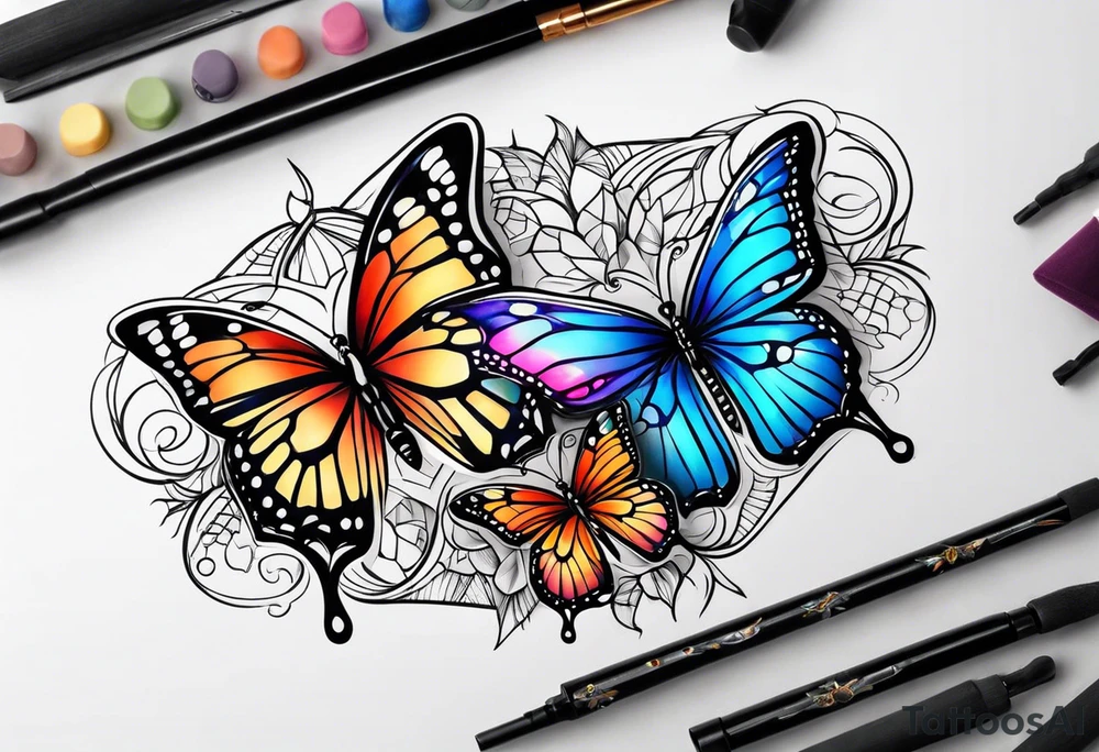 Butterflies tattoo idea