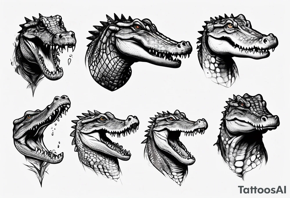 crocodile tattoo idea