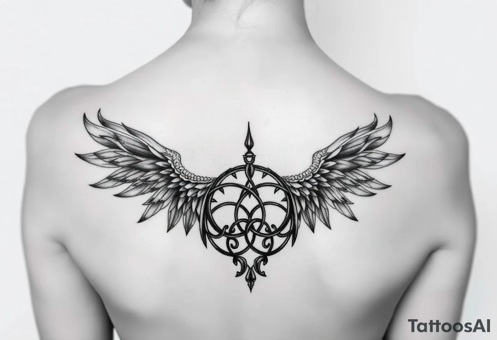 Goddesses Hecate and Freya intertwined by magic. tattoo idea