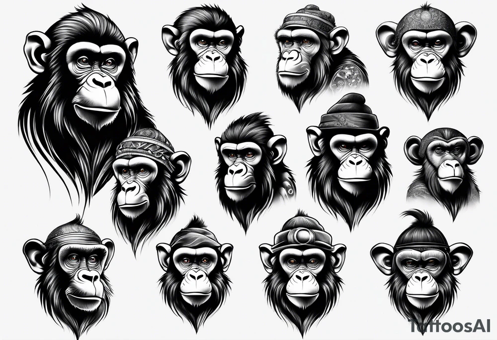 Monkey tattoo idea