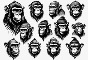 Monkey tattoo idea