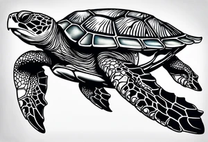 small sea turtle
 tattoo tattoo idea