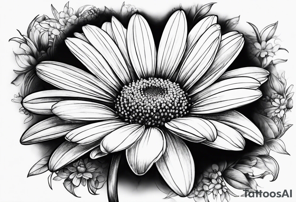 Daisy blossom tattoo idea