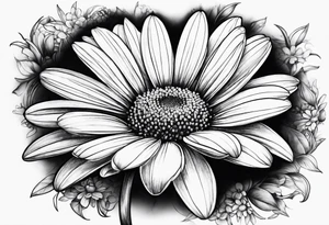 Daisy blossom tattoo idea