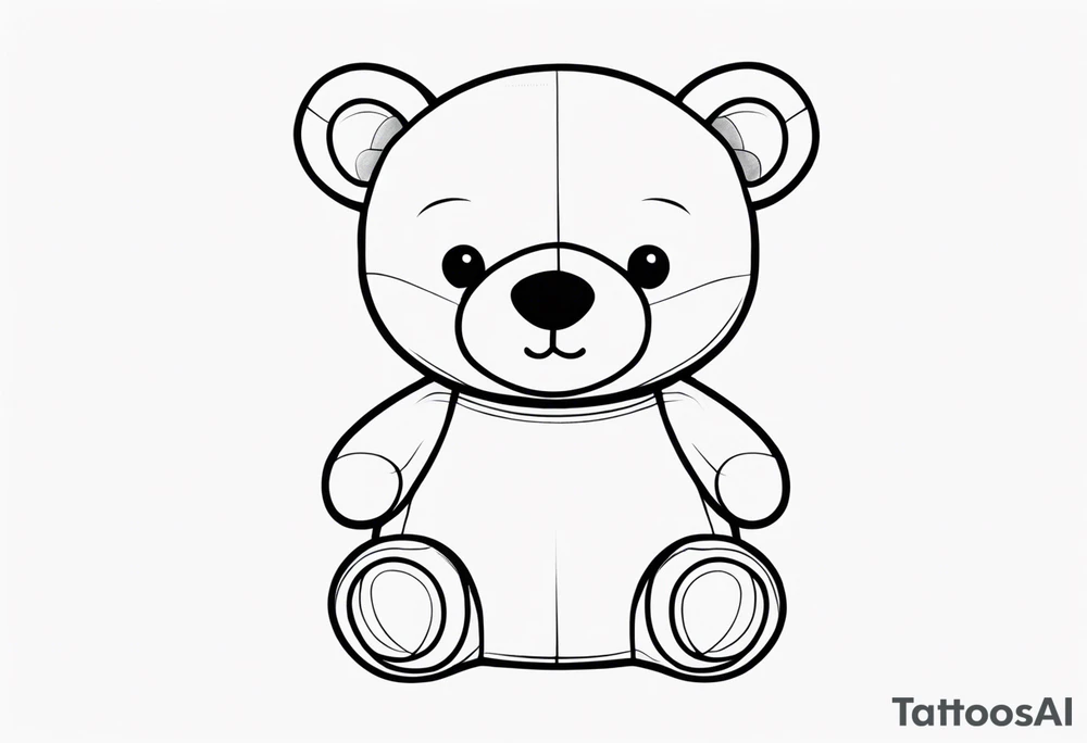 teddy bear tattoo idea