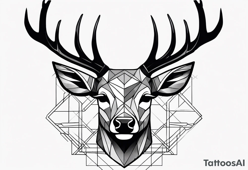 Deer with Jason mask tattoo idea