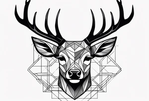 Deer with Jason mask tattoo idea
