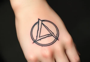 Cybersigilism tattoo of the anarchy symbol tattoo idea