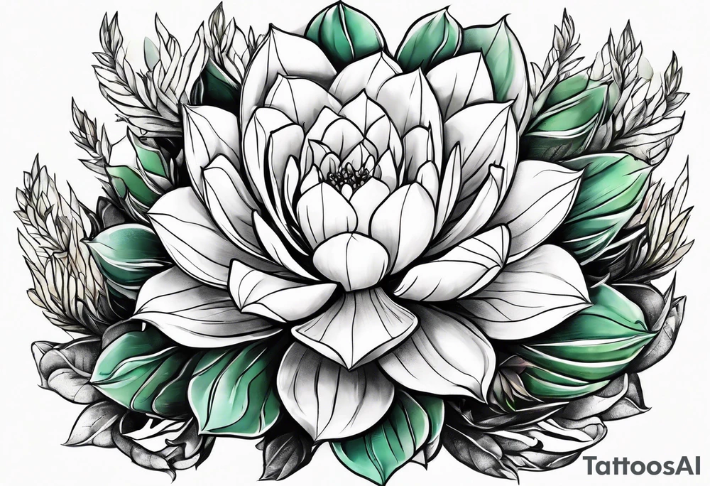 Fênix com cactos tattoo idea
