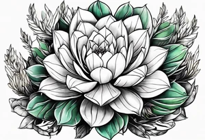 Fênix com cactos tattoo idea
