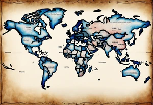 a old world map for the back of a forearm tattoo idea