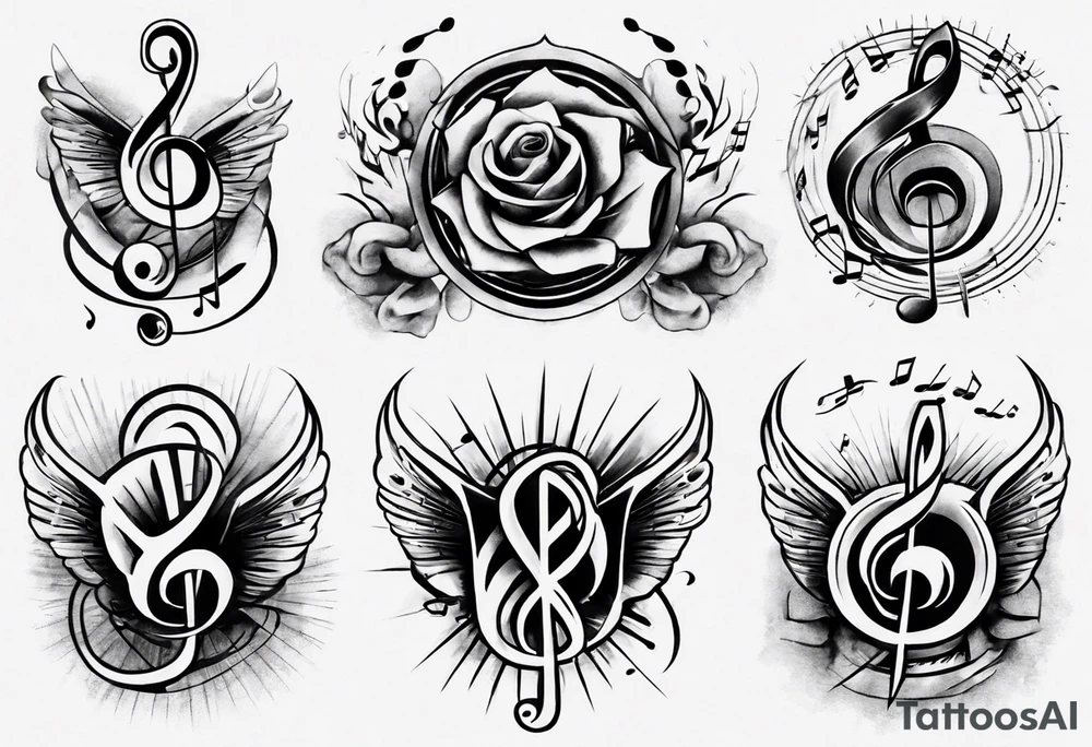 music 5line tattoo idea