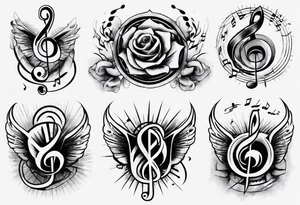 music 5line tattoo idea