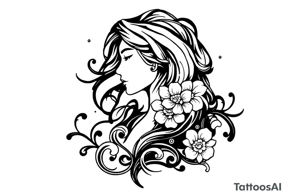 jewels
 stormy skies female tattoo idea