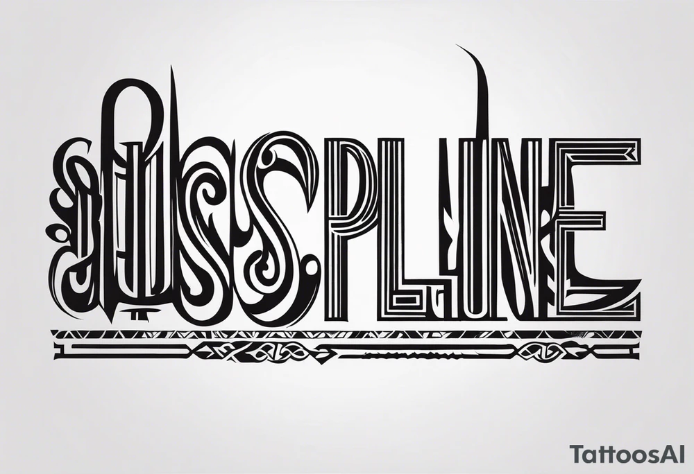 discipline consistency tribal tattoo idea