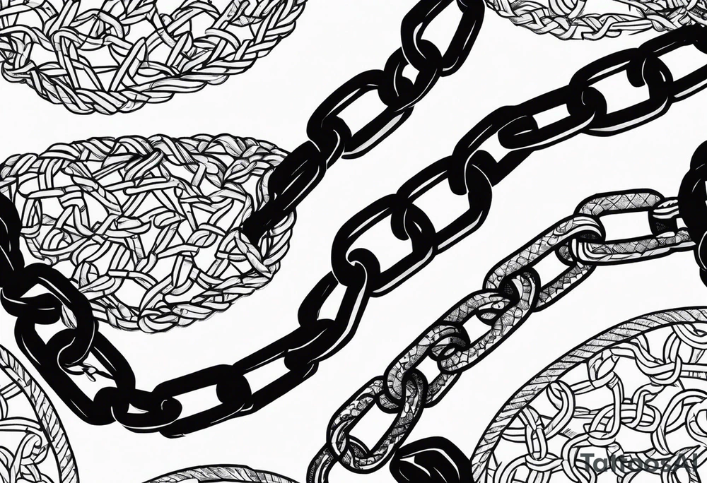 Chain link breaking tattoo idea