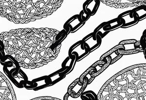 Chain link breaking tattoo idea