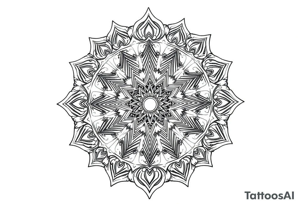 intricate mandala with sacred geometry and cosmic elements tattoo idea intricate mandala with sacred geometry and cosmic elements tattoo idea