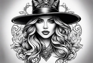 wearing a hat tattoo idea