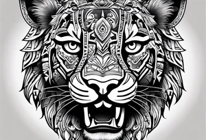 Aztec jaguar tattoo idea