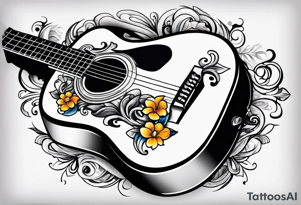 Acoustic Guitar tattoo idea