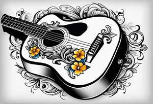 Acoustic Guitar tattoo idea