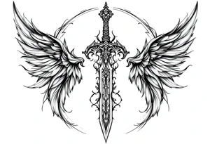 Goddess sword tattoo idea