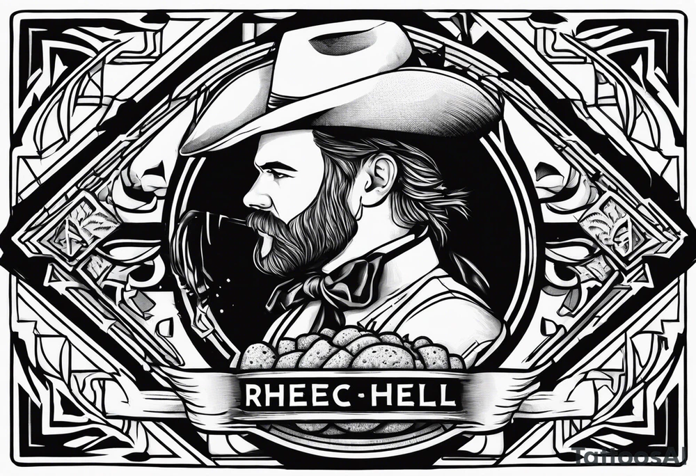 RHEC raise hell eat cornbread tattoo idea