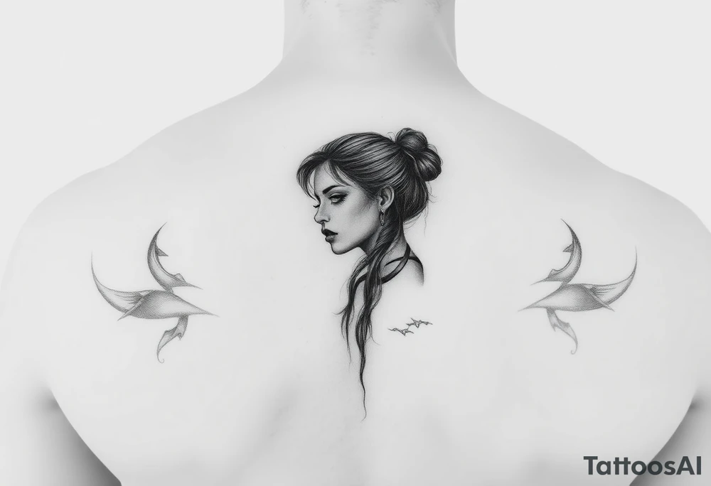 Something about a woman inspires women that have been through childhood trauma and have become strong and don't let anything bother them in life tattoo idea