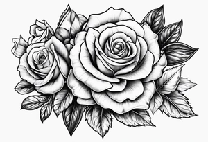 two violets and a rose tattoo idea