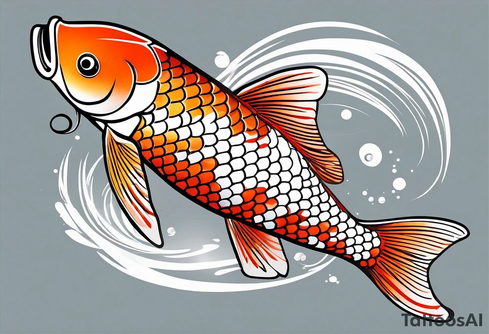 koi fish, in pond tattoo idea