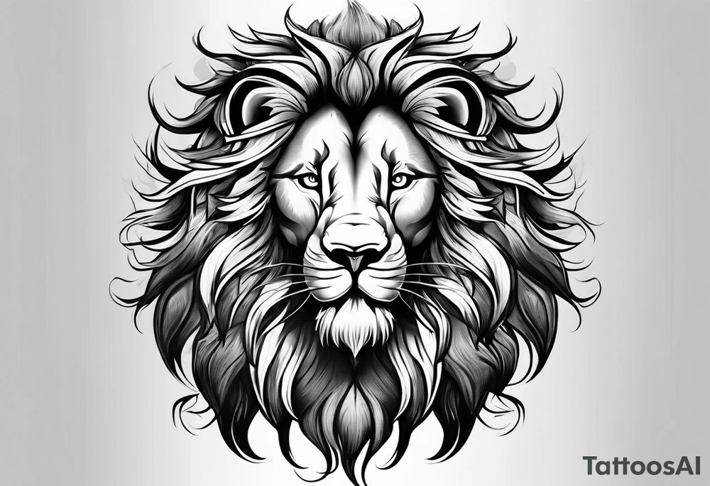 lion mongolian tattoo idea