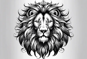 lion mongolian tattoo idea