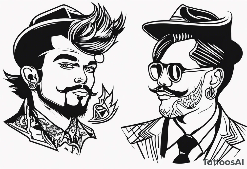 Rock a billy tattoo idea