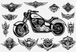 Motorcycle exhaust tattoo idea