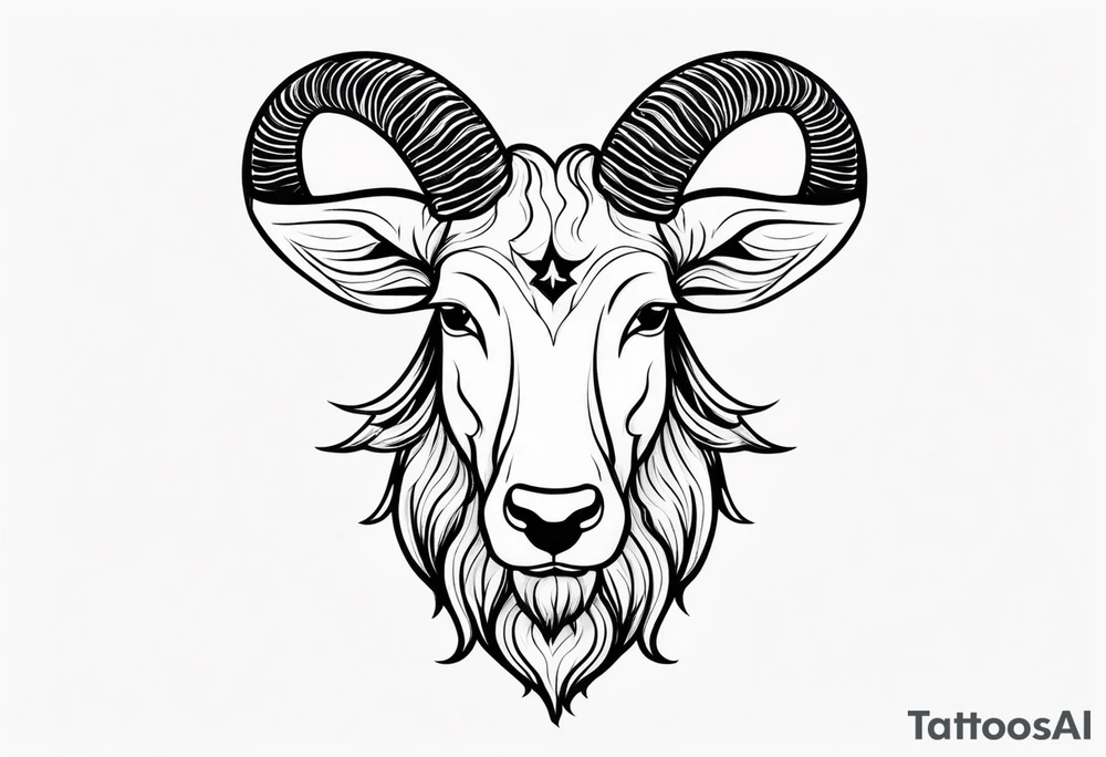 capricorn with beard tattoo idea