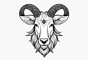 capricorn with beard tattoo idea