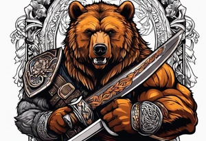 bear and barbarian tattoo idea