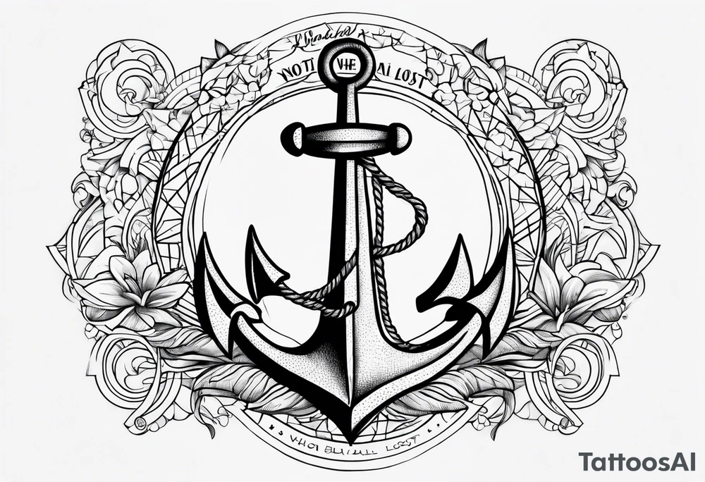 Anchor 
Not all who wander are lost tattoo idea